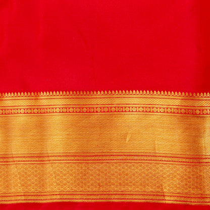 Red Tissue Kanchipuram Silk Saree For Festive Wear PV MEN 228 - Silk Sari - Panjavarnam PV MEN 228