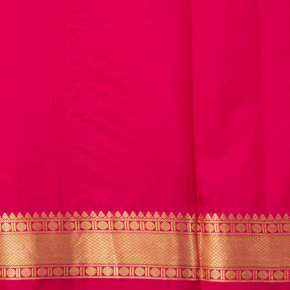 Orange And Pink Kanchipuram Silk Saree For Festive Wear PV MEN 156