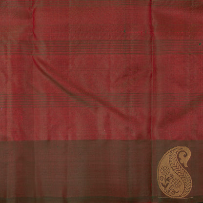 Pink And Green Kanchipuram Silk Saree For Festive Wear PV MEN 119