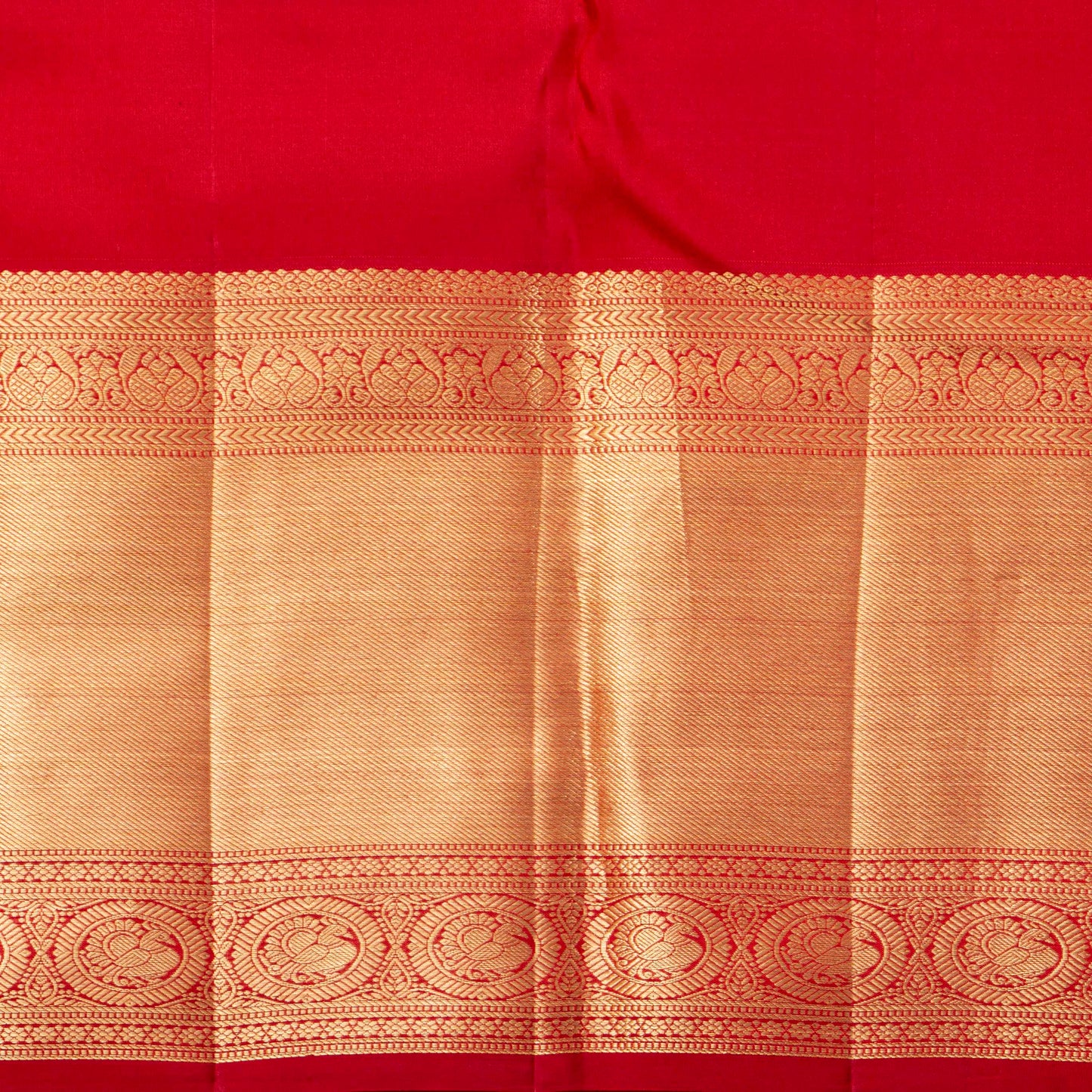 Red Kanchipuram Silk Saree Vanasingaram For Festive Wear PV MEN 236 - Silk Sari - Panjavarnam PV MEN 236