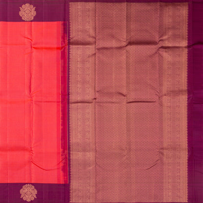Pink And Magenta Kanchipuram Silk Saree For Festive Wear PV MEN 238 - Silk Sari - Panjavarnam PV MEN 238