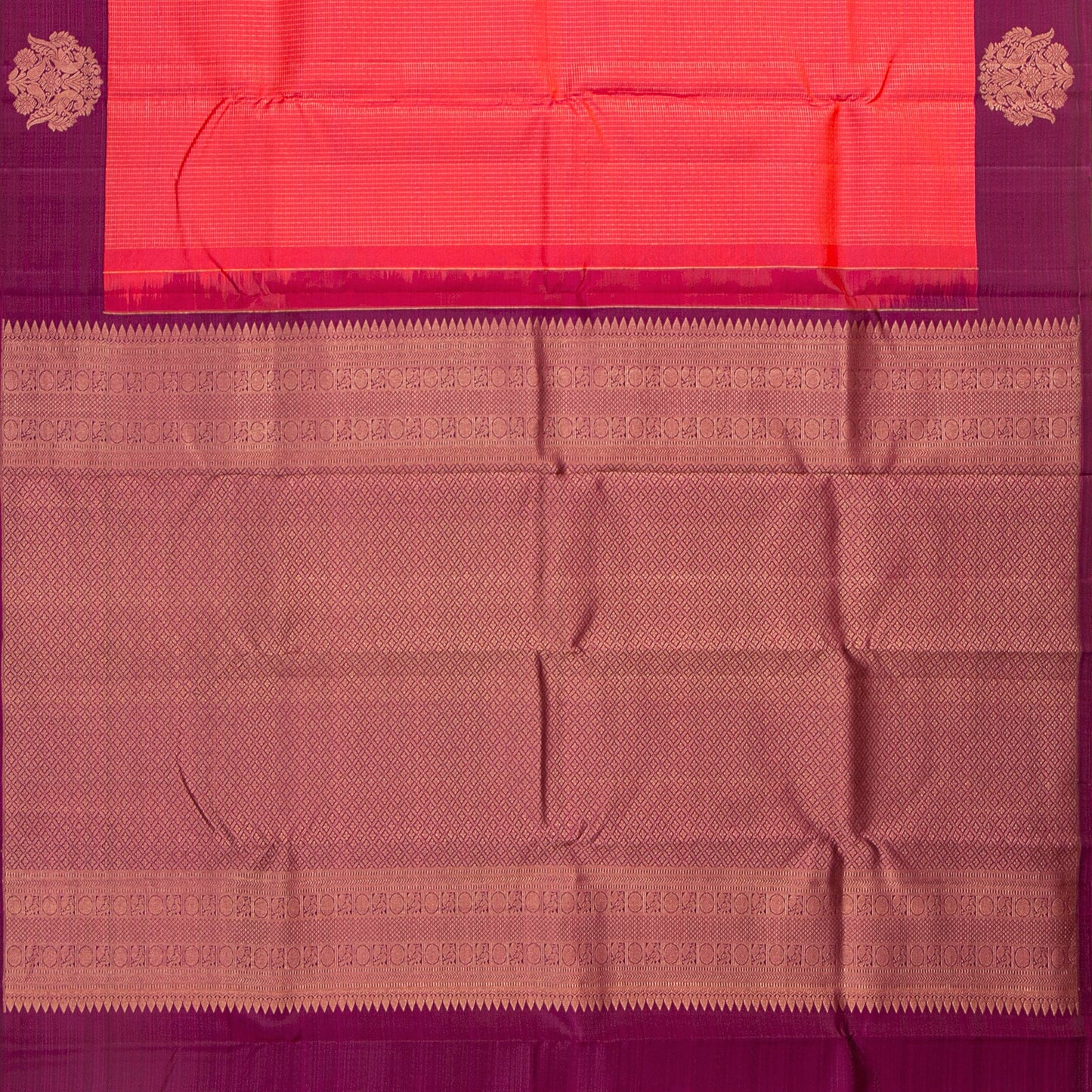 Pink And Magenta Kanchipuram Silk Saree For Festive Wear PV MEN 238 - Silk Sari - Panjavarnam PV MEN 238