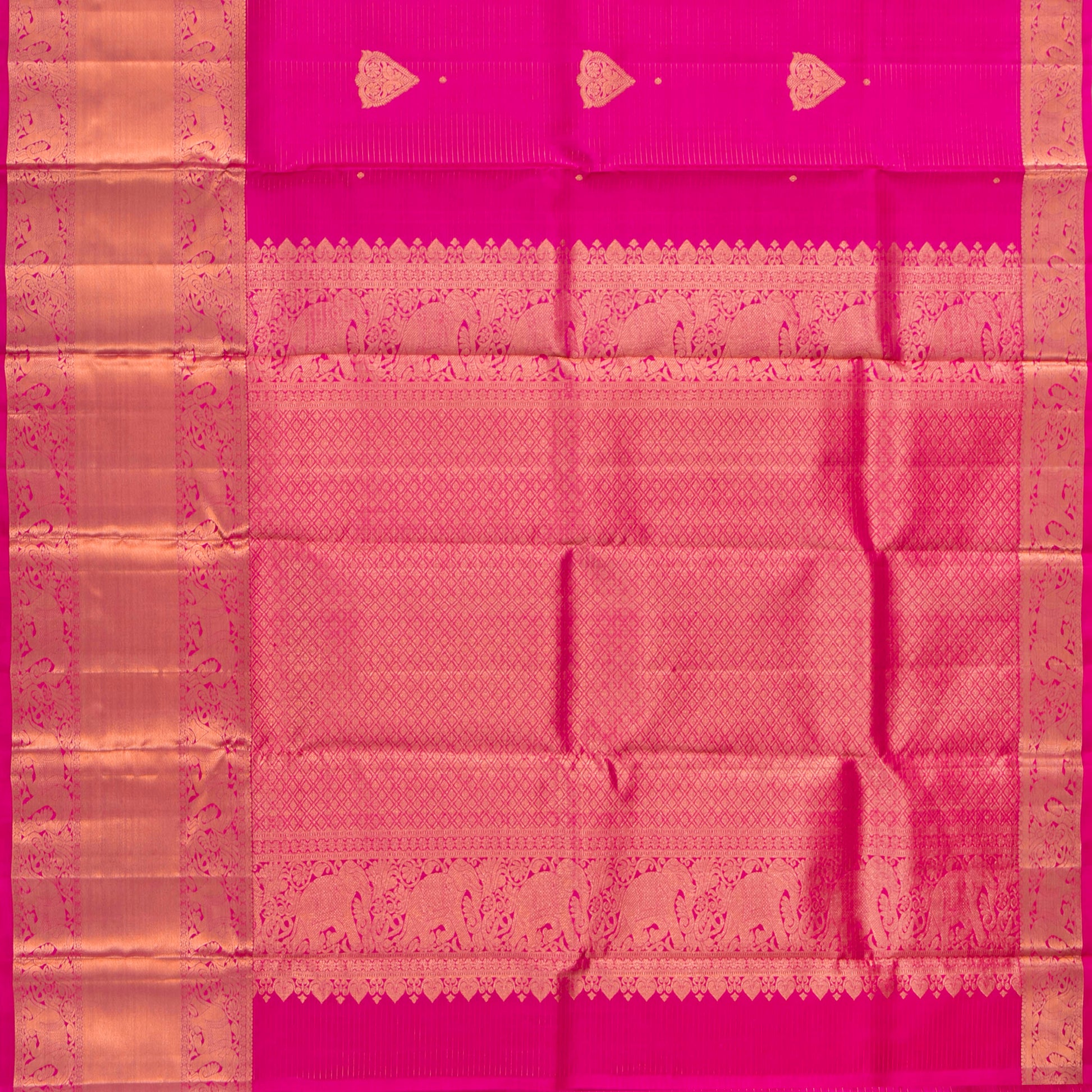 Pink Kanchipuram Silk Saree For Bridal Wear PV MEN 245 - Silk Sari - Panjavarnam PV MEN 245
