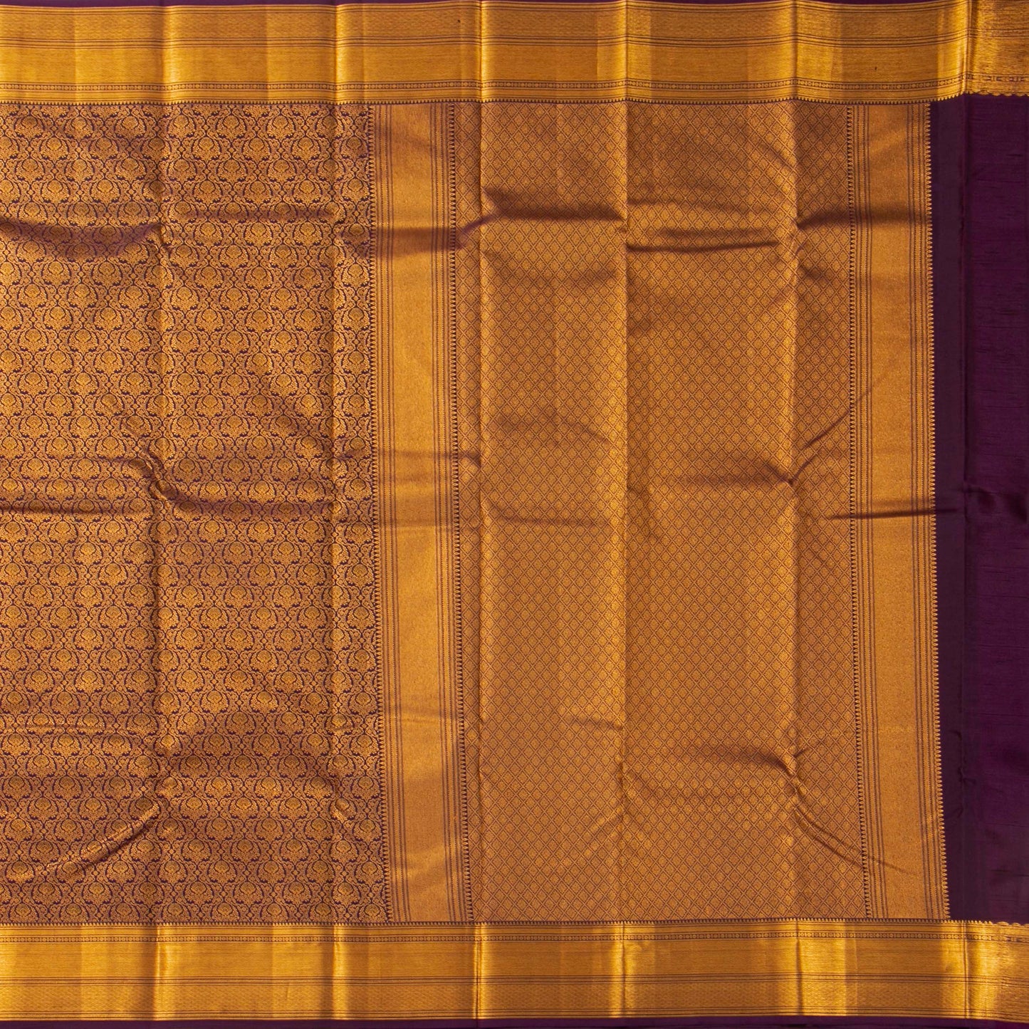 Purple Kanchipuram Silk Saree For Festive Wear PV MEN 222 - Silk Sari - Panjavarnam PV MEN 222