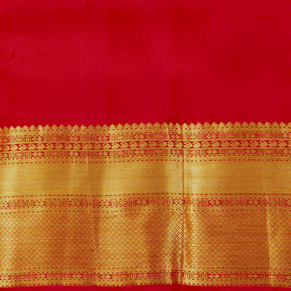 Brown And Red Kanchipuram Silk Saree For Festive Wear PV MEN 151 - Silk Sari - Panjavarnam PV MEN 151