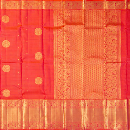 Red Kanchipuram Silk Saree For Bridal Wear PV MEN 250