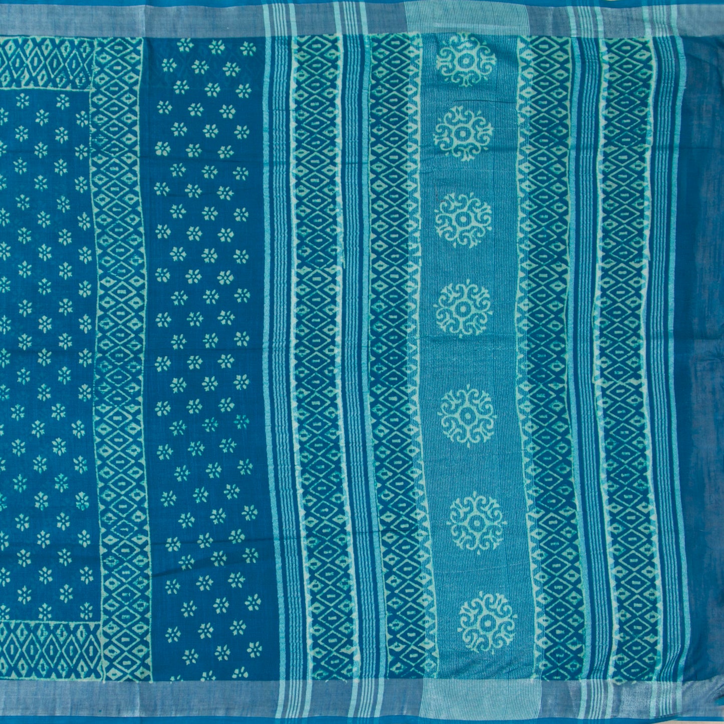 Blue Cotton Saree Handwoven PV YU 2066