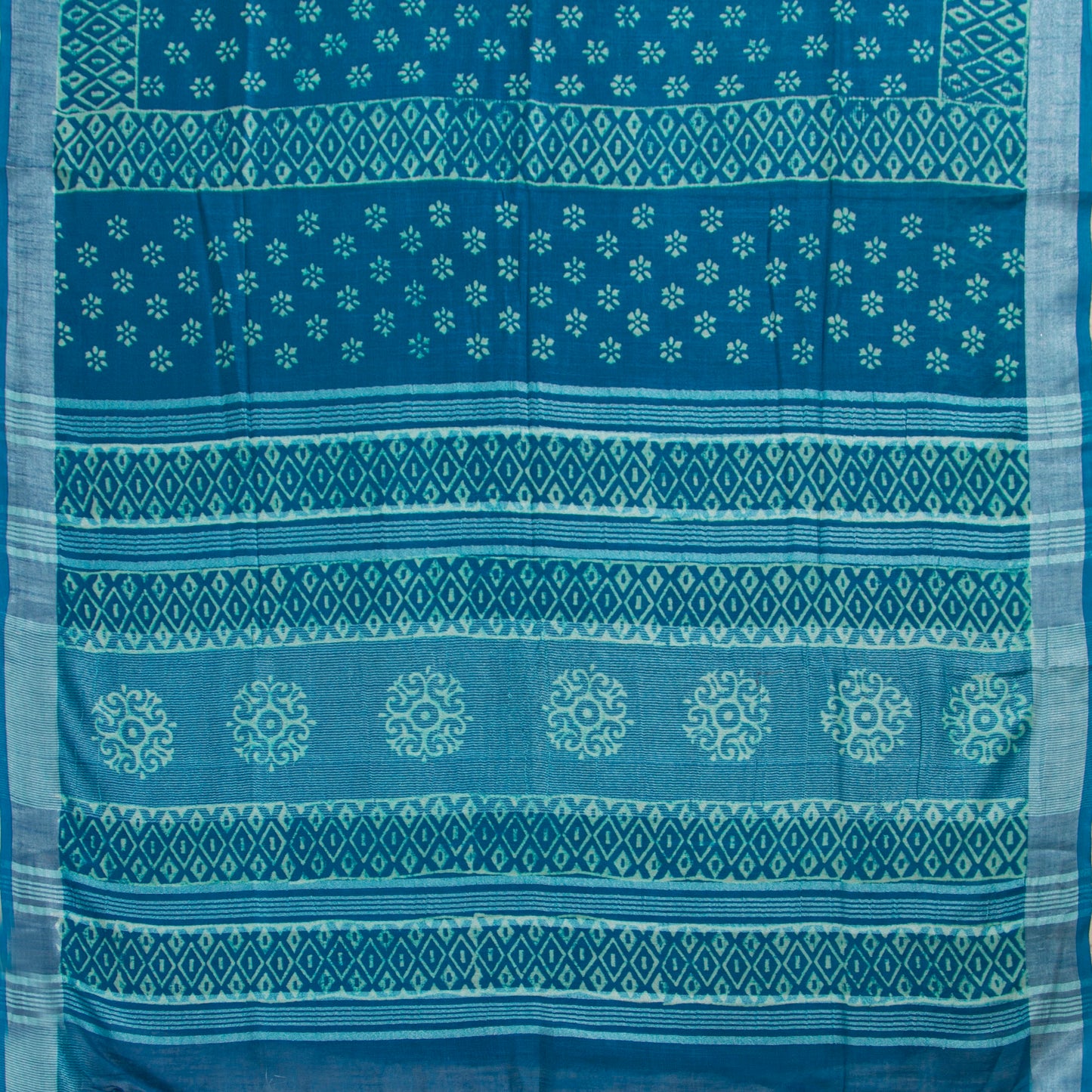 Blue Cotton Saree Handwoven PV YU 2066