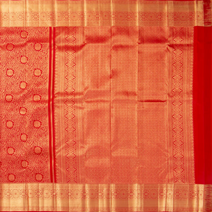 Red Kanchipuram Silk Saree For Festive Wear PV MEN 260 - Silk Sari - Panjavarnam PV MEN 260