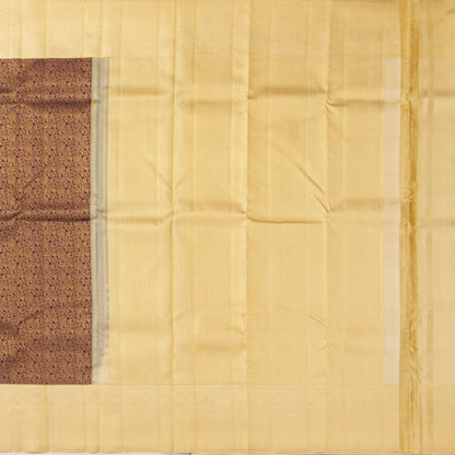 Maroon And Off White Kanchipuram Silk Saree For Bridal Wear PV MEN 282 - Silk Sari - Panjavarnam PV MEN 282