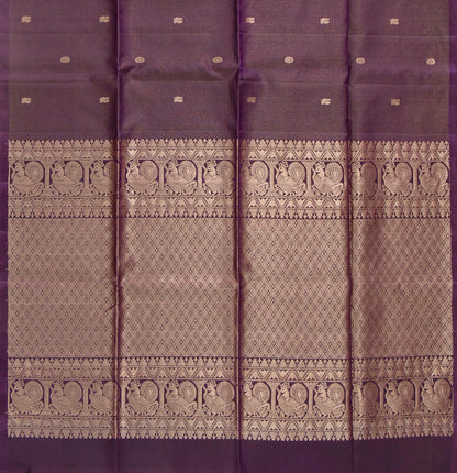 Plum Handwoven Soft Silk Saree Borderless Pure Silk For Festive Wear PV NYC 1690
