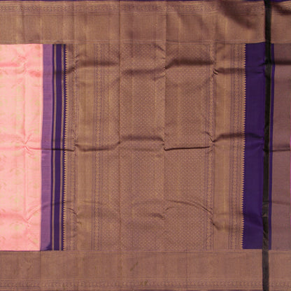 Pink And Purple Kanchipuram Silk Saree For Bridal Wear PV MEN 283 - Silk Sari - Panjavarnam PV MEN 283
