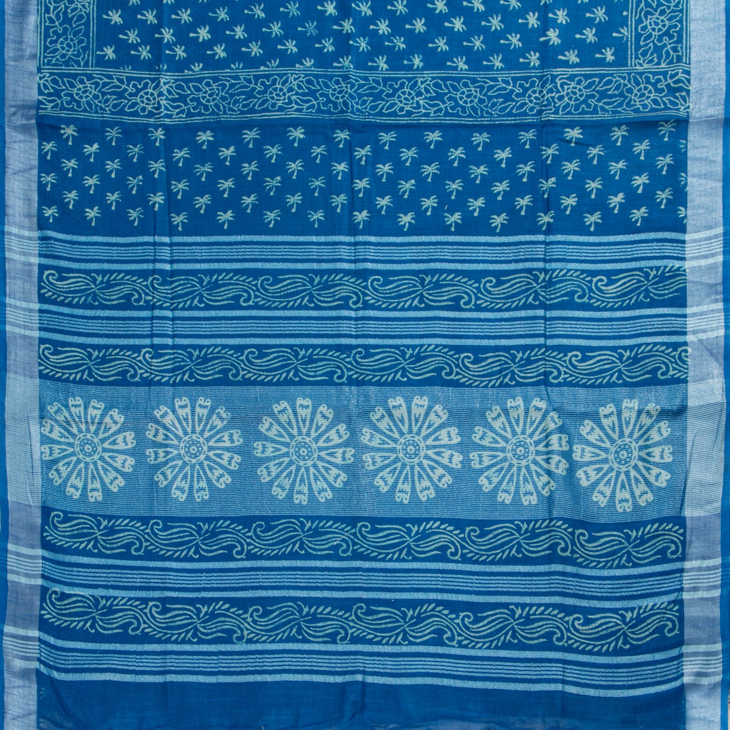 Blue Cotton Saree Handwoven PV YU 2069