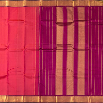 Pink And Magenta Kanchipuram Silk Saree For Festive Wear PV NYC 1721