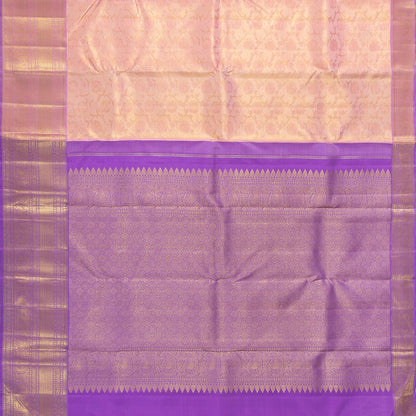 Pastel Pink And Lavender Kanchipuram Silk Saree For Wedding Wear PV NYC 1612