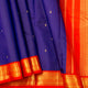Blue And Red Kanchipuram Silk Saree For Festive Wear PV MEN 190
