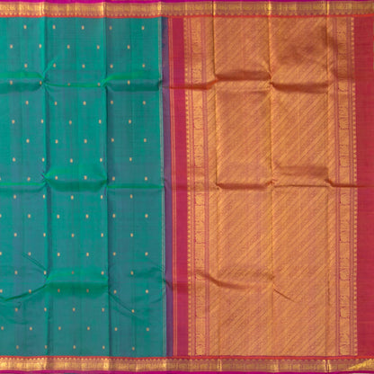 Mayilkazhuthu blue And Pink Kanchipuram Silk Saree For Festive Wear PV NYC 1734