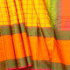 Yellow Kanchipuram Silk Saree With No Zari For Office Wear PV RM NZ 499