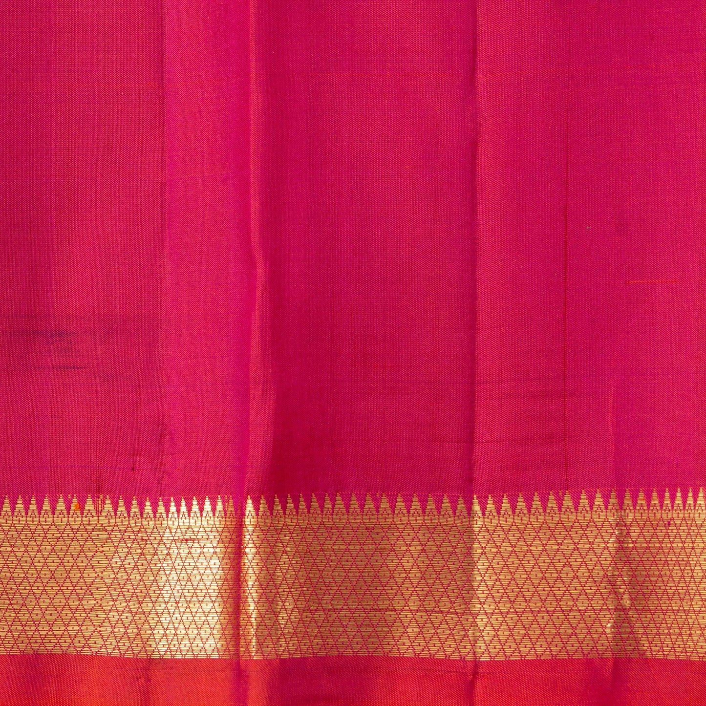 Pink And Red Kanchipuram Silk Saree For Festive Wear PV NYC 1632