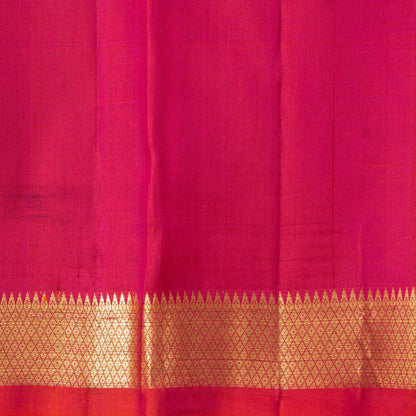 Pink And Red Kanchipuram Silk Saree For Festive Wear PV NYC 1632