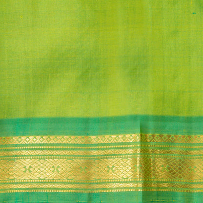 Green Kanchipuram Silk Saree For Festive Wear PV NYC 1625
