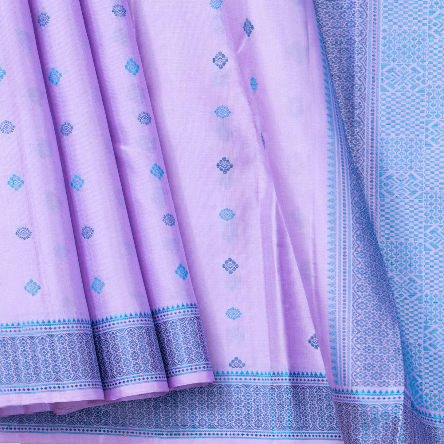 Lavender Kanchipuram Silk Saree With No Zari For Office Wear PV RM NZ 510 - Silk Sari - Panjavarnam PV RM NZ 510