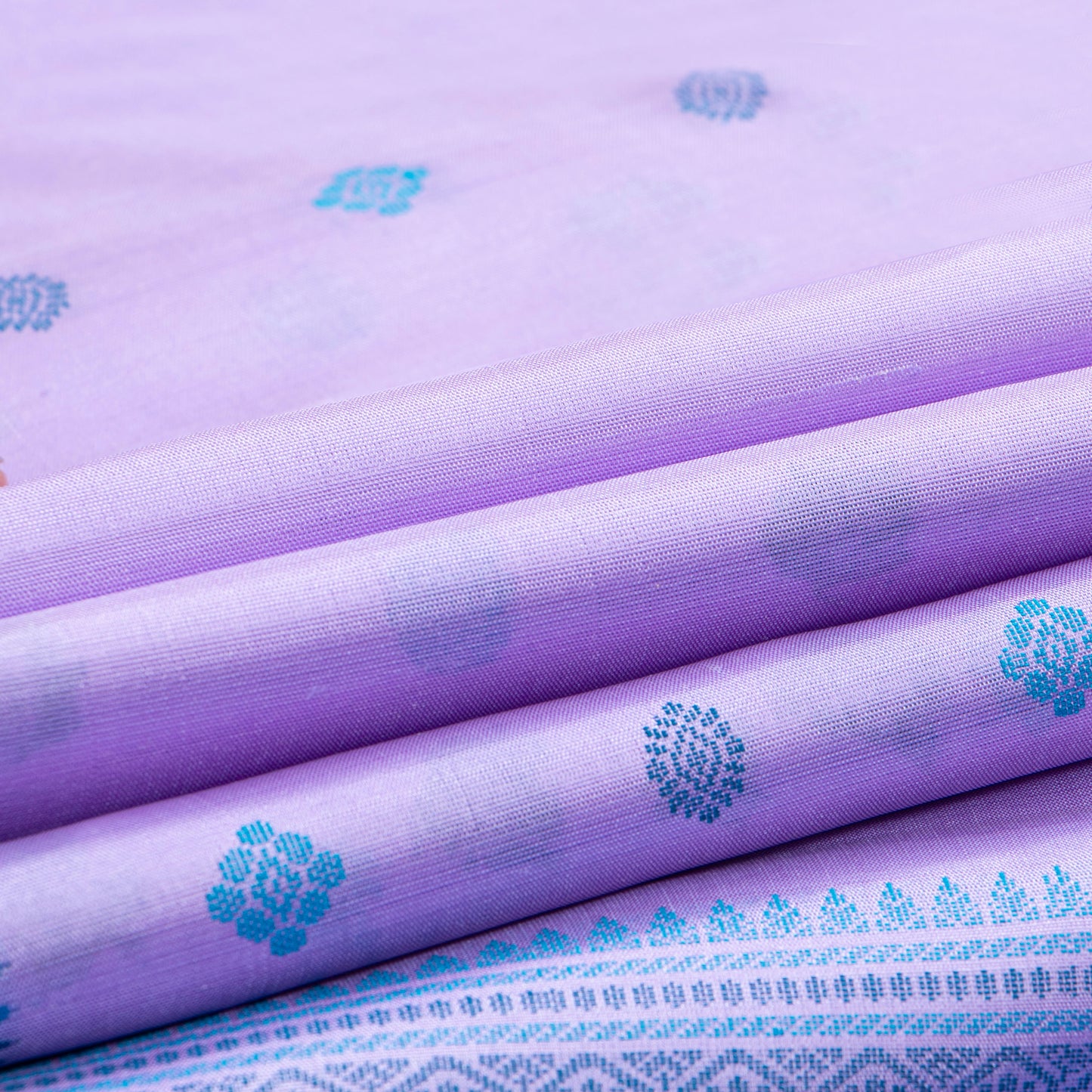 Lavender Kanchipuram Silk Saree With No Zari For Office Wear PV RM NZ 510 - Silk Sari - Panjavarnam PV RM NZ 510