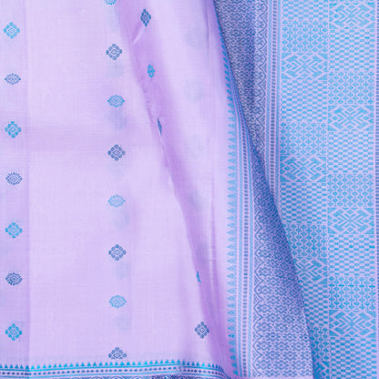 Lavender Kanchipuram Silk Saree With No Zari For Office Wear PV RM NZ 510 - Silk Sari - Panjavarnam PV RM NZ 510