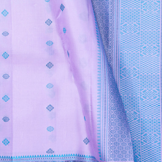 Lavender Kanchipuram Silk Saree With No Zari For Office Wear PV RM NZ 510 - Silk Sari - Panjavarnam PV RM NZ 510
