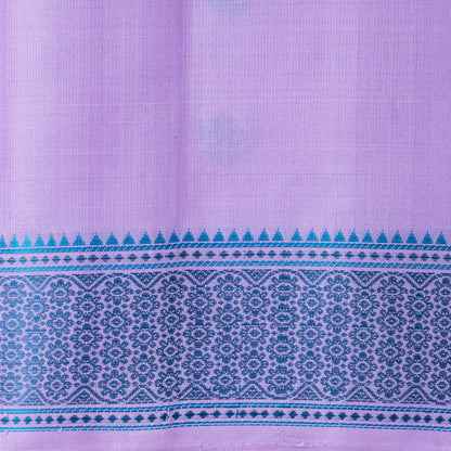 Lavender Kanchipuram Silk Saree With No Zari For Office Wear PV RM NZ 510 - Silk Sari - Panjavarnam PV RM NZ 510