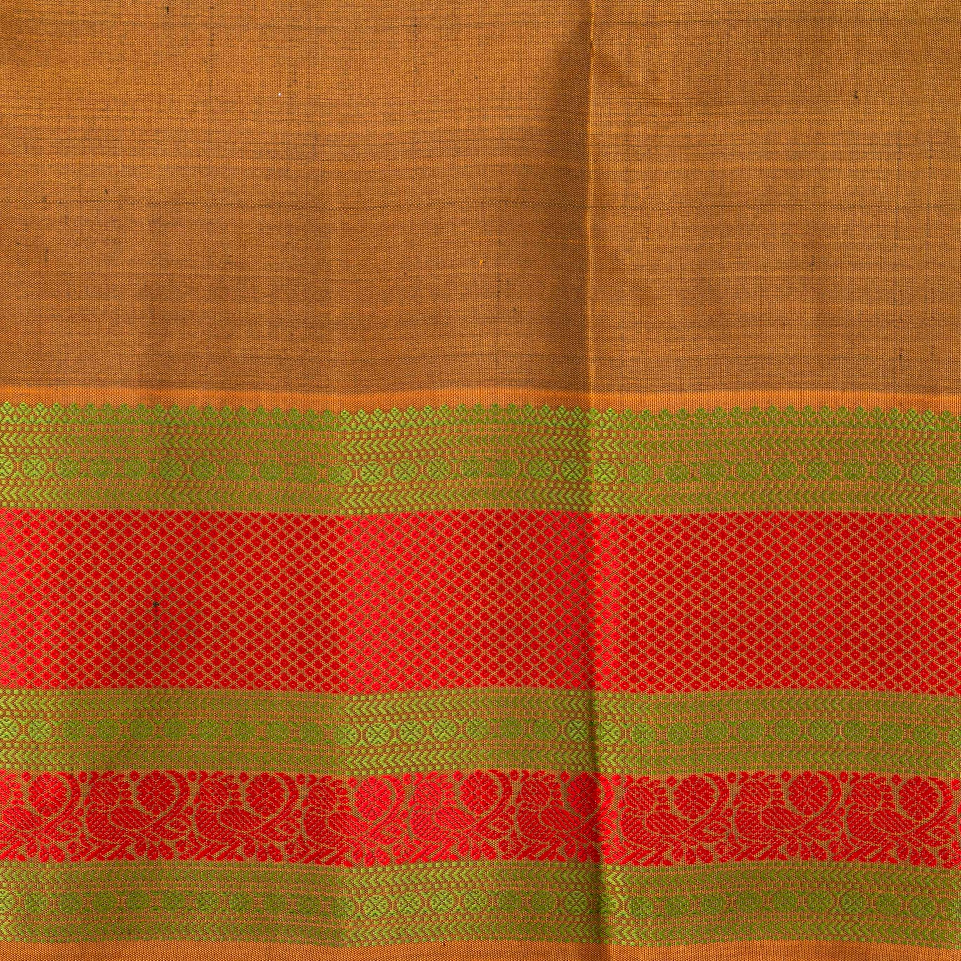 Black Kanchipuram Silk Saree With No Zari For Office Wear PV RM NZ 504 - Silk Sari - Panjavarnam PV RM NZ 504