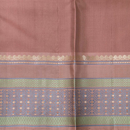 Fawn Kanchipuram Silk Saree With No Zari For Office Wear PV RM NZ 511