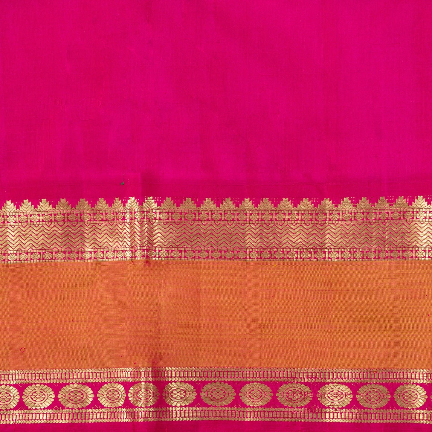 Green And Pink Kanchipuram Silk Saree With Zari Checks For Wedding Wear PV NYC 1585