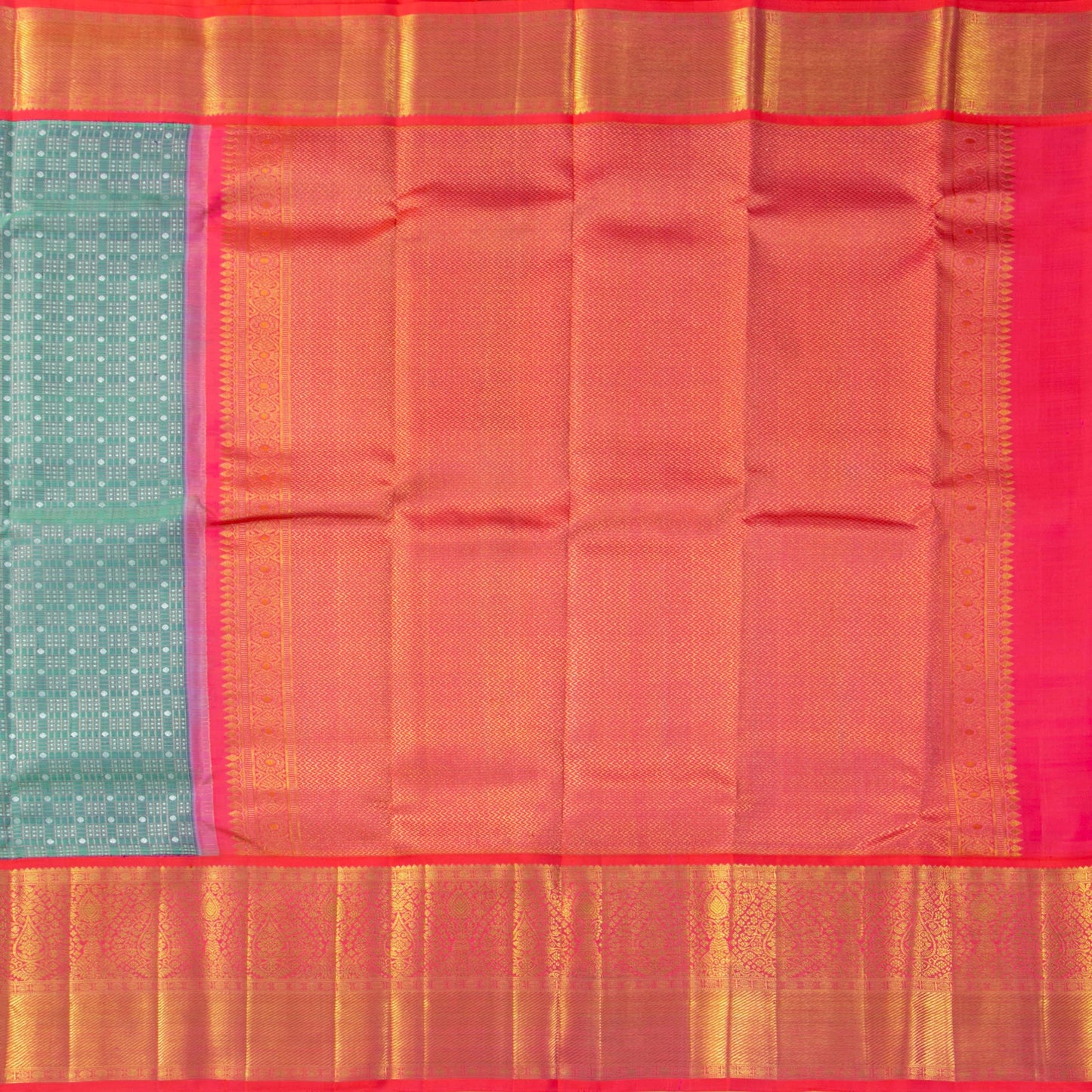 Blue And Pink Kanchipuram Silk Saree For Wedding Wear PV NYC 1619