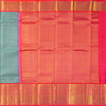 Blue And Pink Kanchipuram Silk Saree For Wedding Wear PV NYC 1619