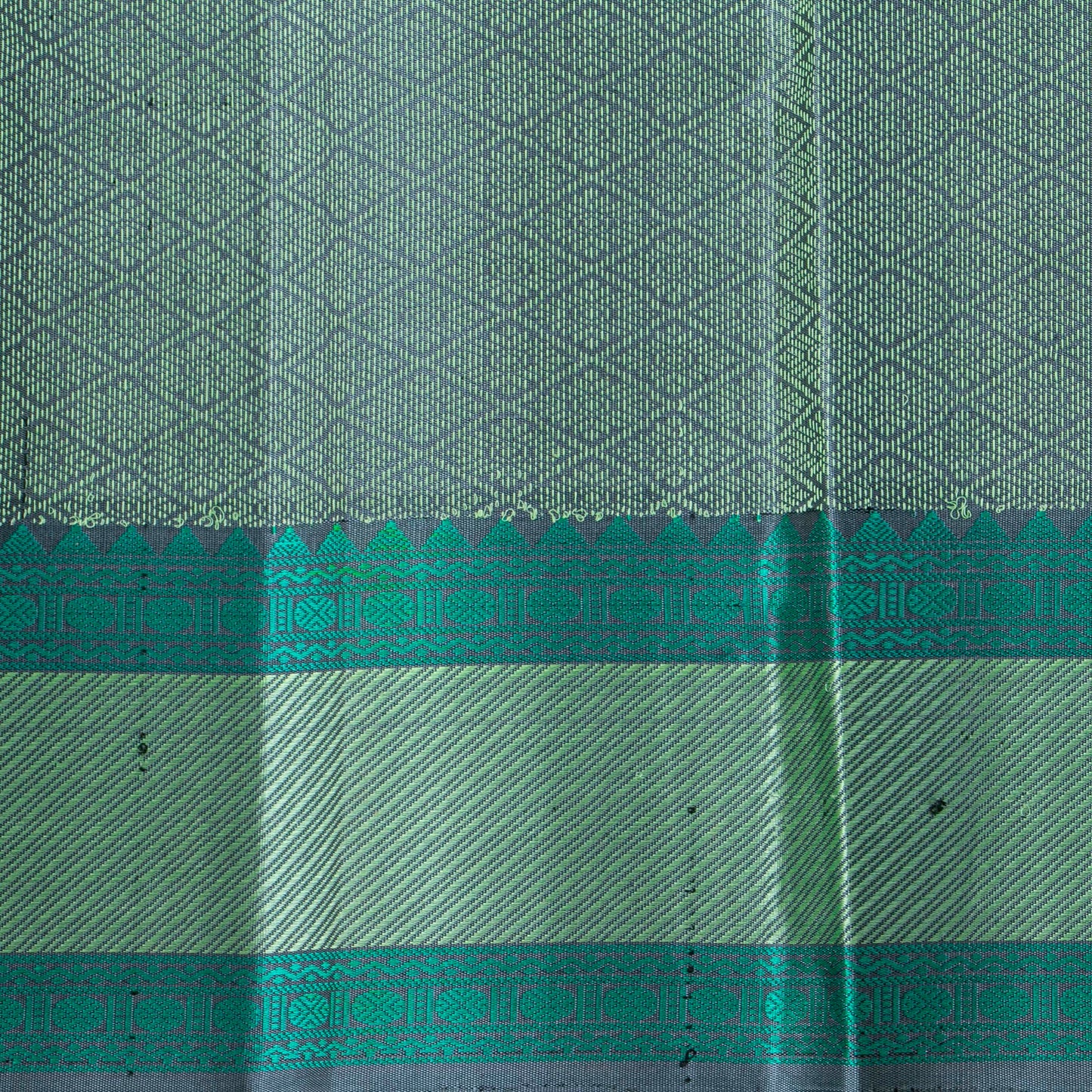 Black And Blue Kanchipuram Silk Saree With No Zari For Office Wear PV RM NZ 495 - Silk Sari - Panjavarnam PV RM NZ 495
