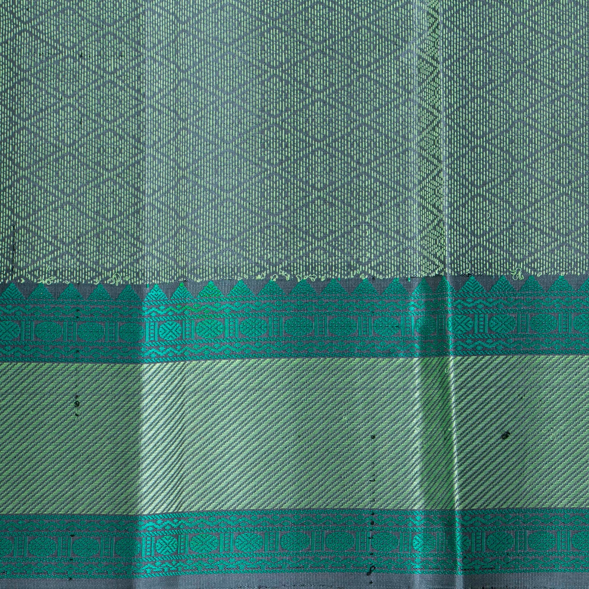 Black And Blue Kanchipuram Silk Saree With No Zari For Office Wear PV RM NZ 495 - Silk Sari - Panjavarnam PV RM NZ 495