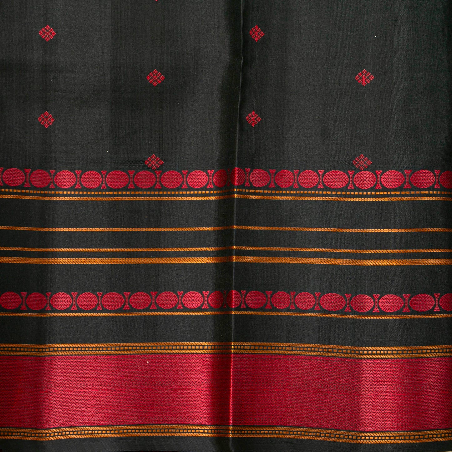 Green And Black Kanchipuram Silk Saree With No Zari For Office Wear PV RM NZ 500