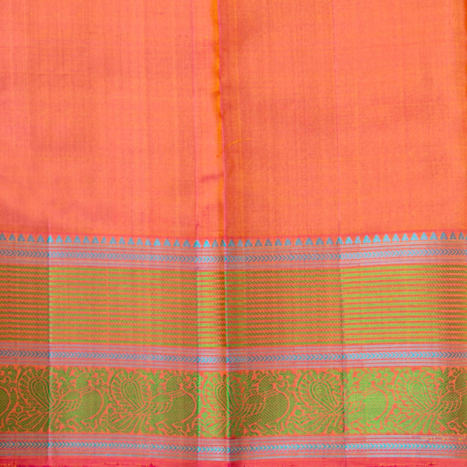 Yellow Kanchipuram Silk Saree With No Zari For Office Wear PV RM NZ 502 - Silk Sari - Panjavarnam PV RM NZ 502