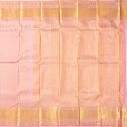 Pastel Pink Kanchipuram Silk Saree For Wedding Wear PV NYC 1621