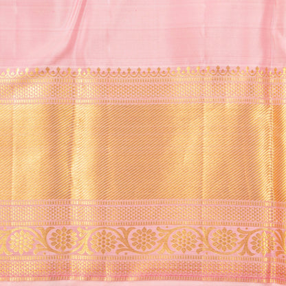 Pastel Pink Kanchipuram Silk Saree For Wedding Wear PV NYC 1621
