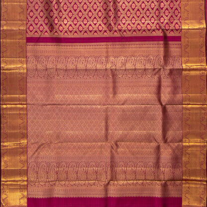 Wine Red Kanchipuram Silk Saree For Wedding Wear PV NYC 1657