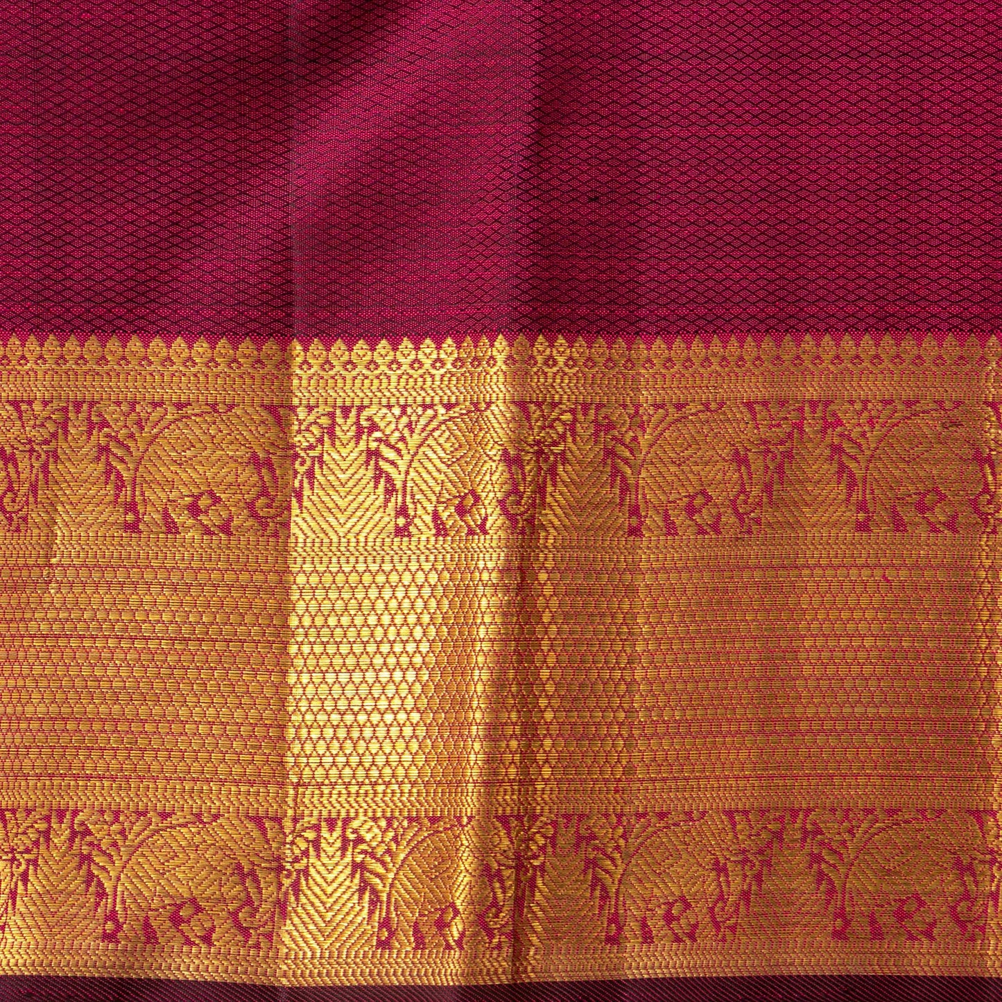 Wine Red Kanchipuram Silk Saree For Wedding Wear PV NYC 1657