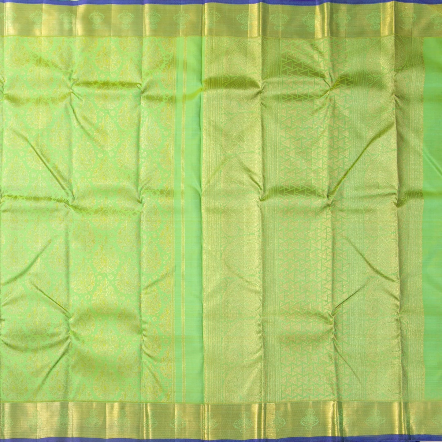 Green Kanchipuram Silk Saree For Wedding Wear PV NYC 1602