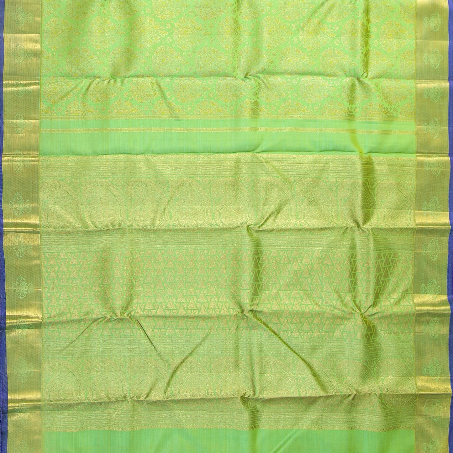 Green Kanchipuram Silk Saree For Wedding Wear PV NYC 1602