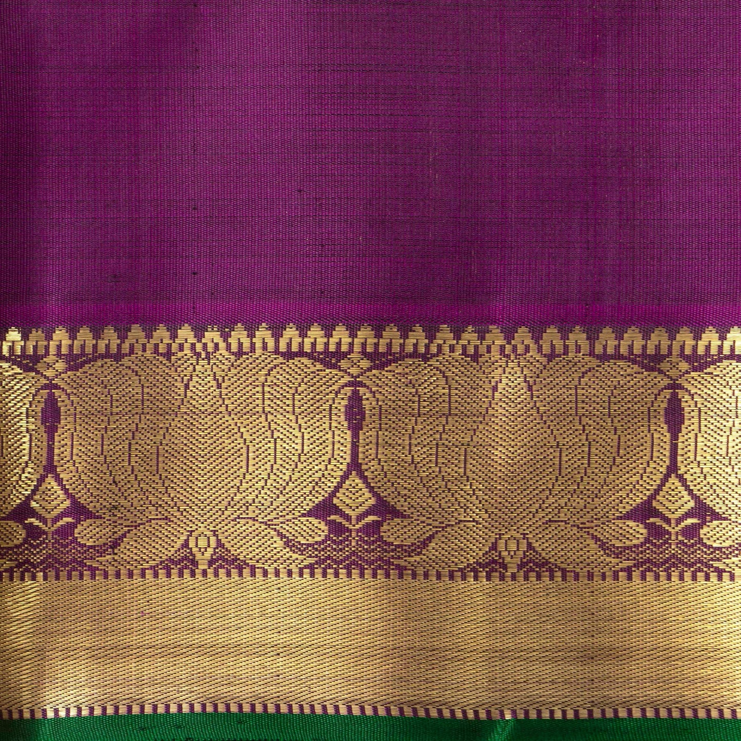 Green And Magenta Kanchipuram Silk Saree For Wedding Wear PV NYC 1653`