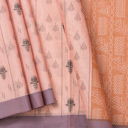 Peach Fancy Cotton Saree For Festive Wear PV MM FC 985 - Cotton Saree - Panjavarnam PV MM FC 986