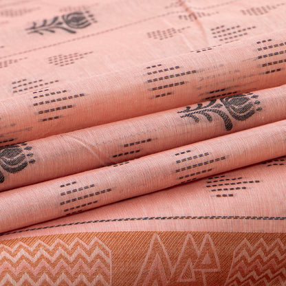 Peach Fancy Cotton Saree For Festive Wear PV MM FC 985 - Cotton Saree - Panjavarnam PV MM FC 986