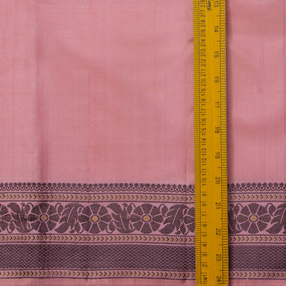 Pastel Pink Kanchipuram Silk Saree With No Zari For Office Wear PV RM NZ 457