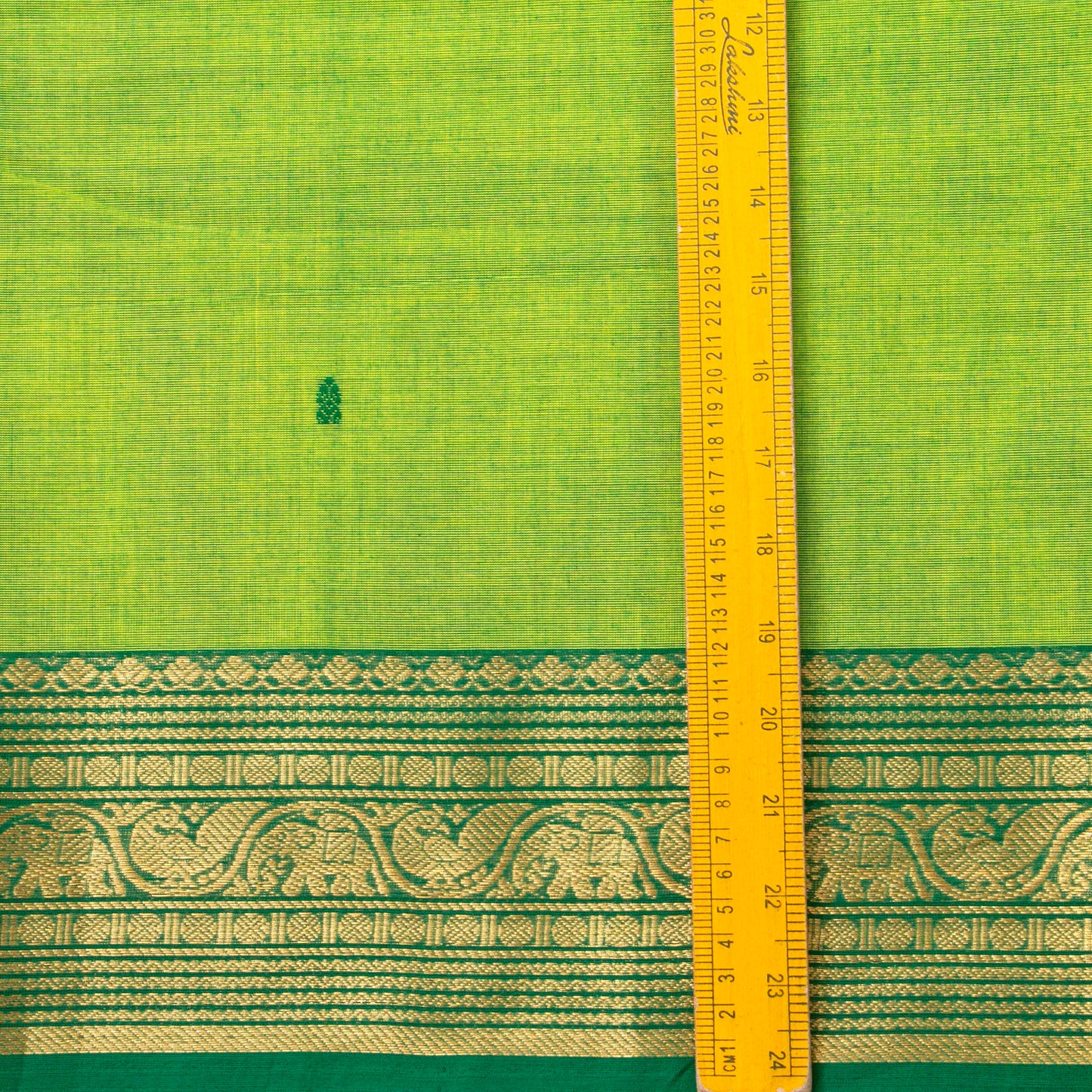 Green Kanchi Cotton Saree For Festive Wear PV MM KC 833 - Cotton Saree - Panjavarnam PV MM KC 833